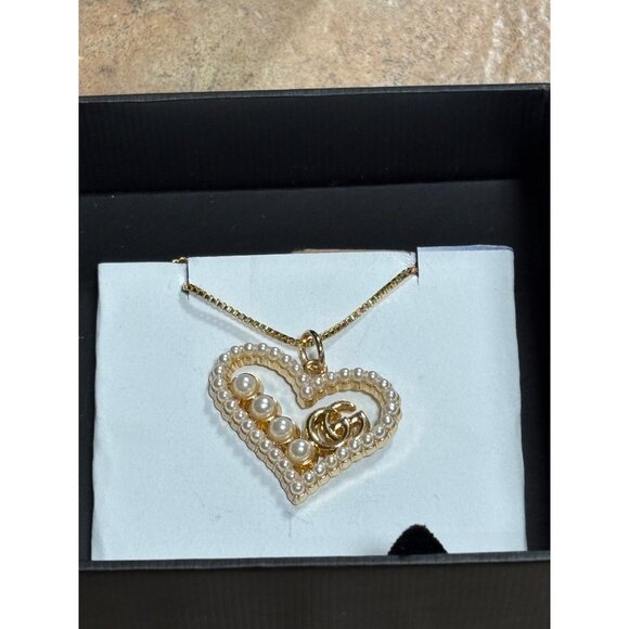 Authentic Box & Gucci Pendant Necklace Upcycled Unbranded 16" Gold Plated Chain - Picture 3 of 11